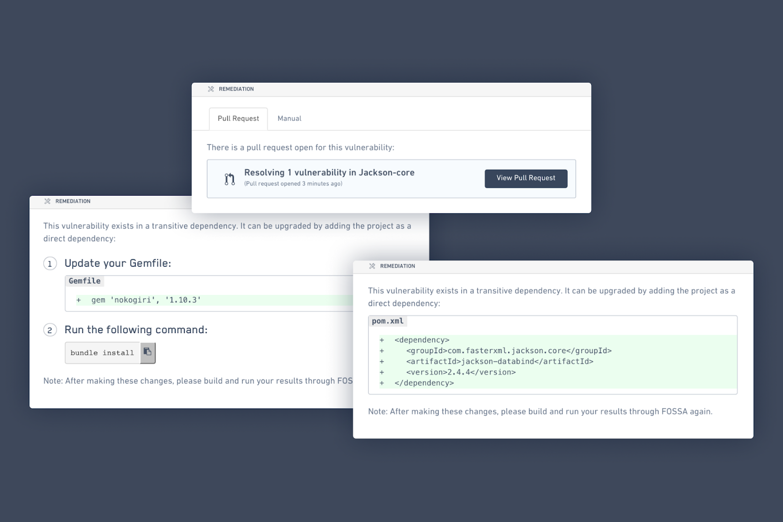 How an SCA tool helps with remediation